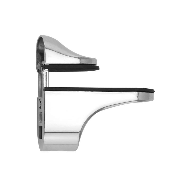 QWORK® 4 Pack Adjustable Glass Shelf Brackets, Wall Mounted Zinc