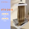 Full Shine Hair Clip in Hair Extensions Color 4/24/4 Clip