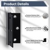 6 Pack Door Hinges Black Matte 3.5in x 2.5in Stainless