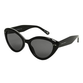 French Connection Women's Hallie Cat Eye Sunglasses, Black, 55 mm