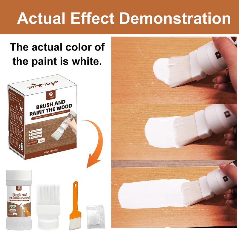 Anirun All-in-One Paint White, Touch-Up Paint for Furniture, Cabinets, Wood,