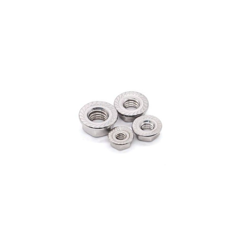 Glvaner M12-1.75 Thread Size (10 pcs) Stainless Steel Serrated Flange