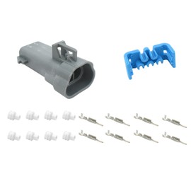 ICT Billet Oxygen Sensor 02 GM LS Sensor Trapezoid Male Wire Connector Plug Component Kit Terminals Seals Metr-Pack 150 WC0XY36