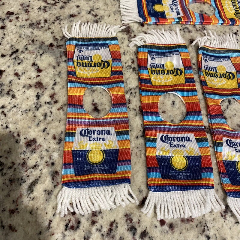 Set of 6 Corona Koozie Bottle Ponchos And 6 Corona