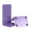 Metal Book Ends Bookend for Shelves Book Holder (Purple)