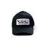 White Farm Equipment Tractor Logo Hat, Solid Black
