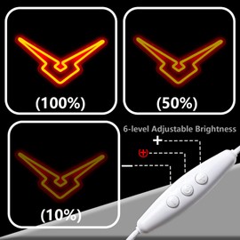 Acrossoce Cool Code Geometry Neon Sign Lights for Wall Decor, Dimmable Geas Neon Lights for Man Cave,Bedroom,Game room Decor, LED Neon Signs Bar Club Party Gift Art for Anime Fans Kids Boys Girls