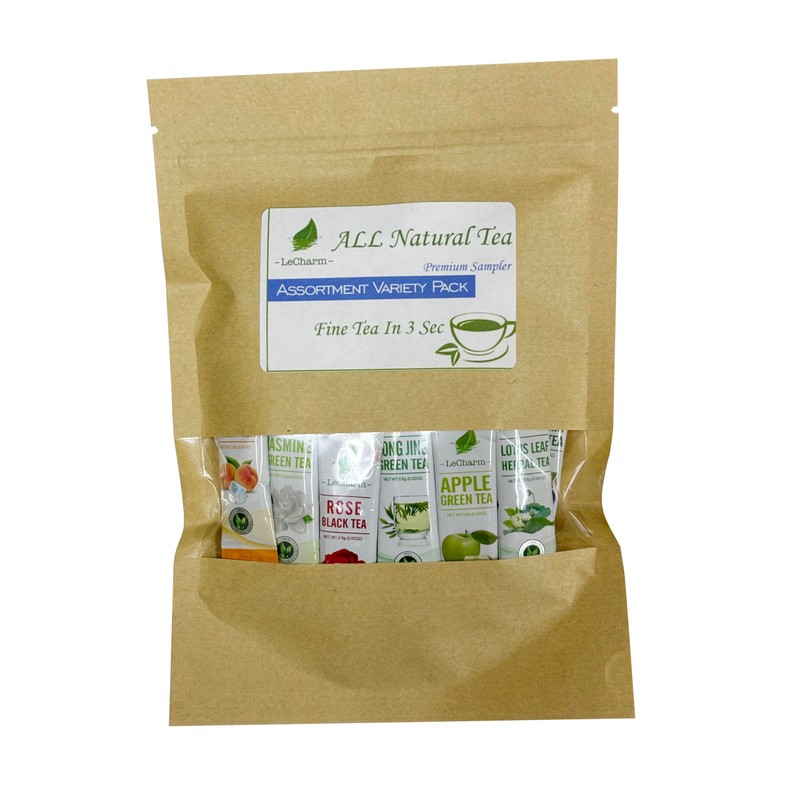 LeCharm16-Flavor Tea Mix Pack: Herbal, Black, Green, and Fruit Teas