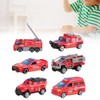 6pcs 1:64 Engineering Car Model Alloy Simulation Vehicle Car Model