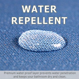 Popkozzi Blue Silver Glitter Shower Curtain: Sparkle Bling Shiny Fabric Shower Curtains for Bathroom - Waterproof Washable Luxury Elegant Fancy Glam Metallic Shimmer Satin Bath Curtain - 72x72