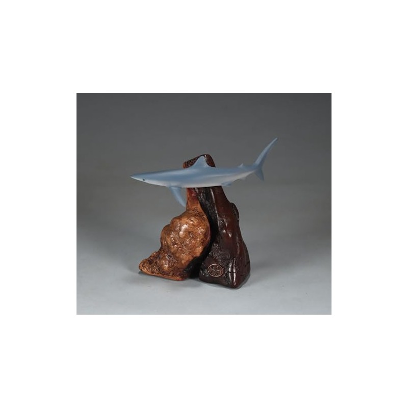 Blue Shark by John Perry 6in Long Sculpture Airbrushed on