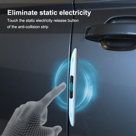 DONGKER 4 PCS Car Door Edge Guard,Silicone Anti-Static Car Guard Sticker for Most Car Doors Auto Door Handles