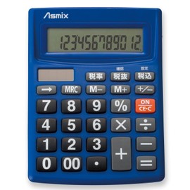 Asuka Calculator Tax Calculator C1256B Blue 12 Digit Business Work Color