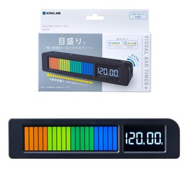 King Jim VBT20-BK Visual Bar Timer Plus Color Backlight, Black