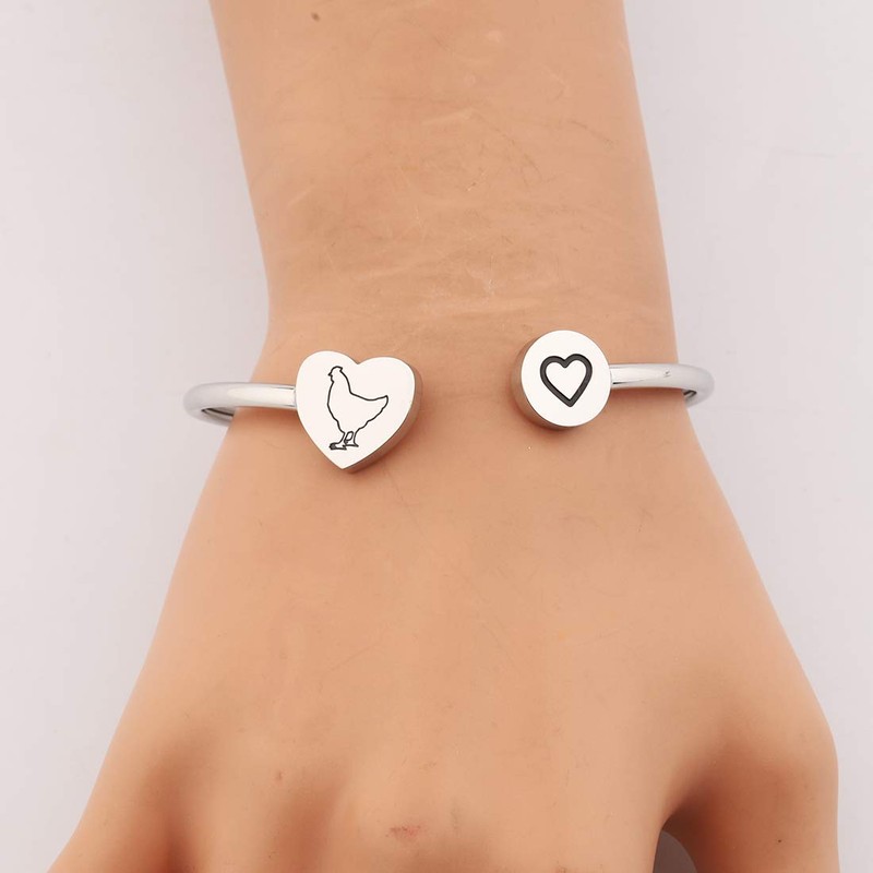 CENWA - Pulsera con colgante de pollo para amante de