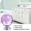 IEIK 10 PCS Crystal Cabinet Knobs Round Glass Bubbles Dresser