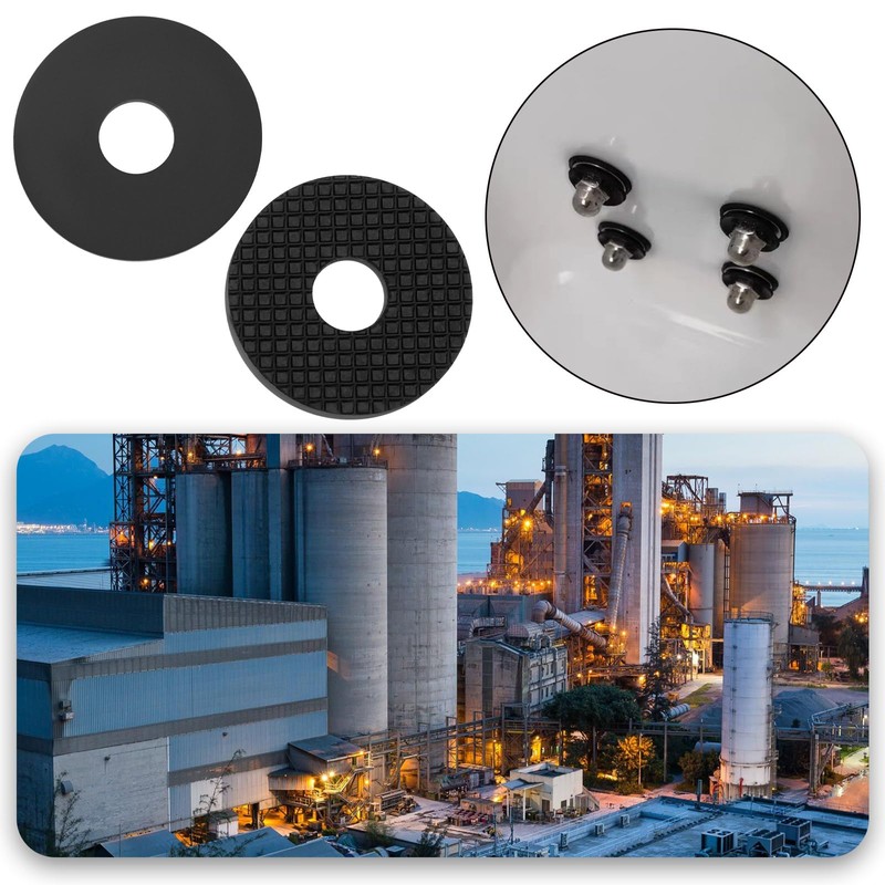 EMSea 100pcs M8 Rubber Washers Rubber Flat Washers Round Sealing