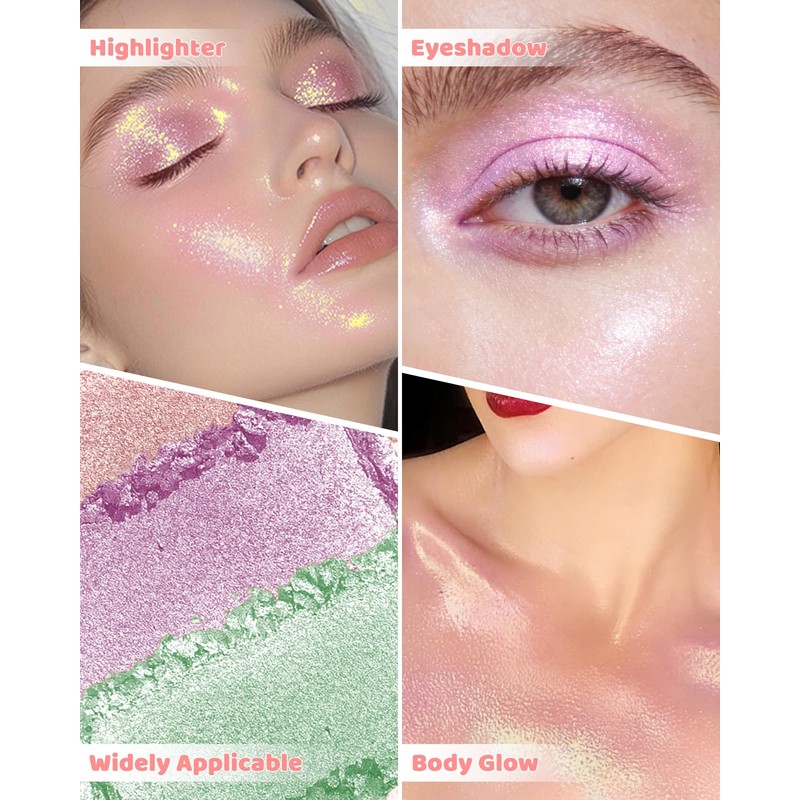 Green Glitter Eyeshadow Palette, Metallic Shimmer Single Eye Shadow Palette