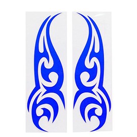 uxcell 2Pcs Blue Car Motorcycle Exterior Body Reflective Waterproof Sticker Decorative
