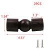 T Tulead Curtain Rods Corner Connector Wood Elbow Connector 1.1-Inch