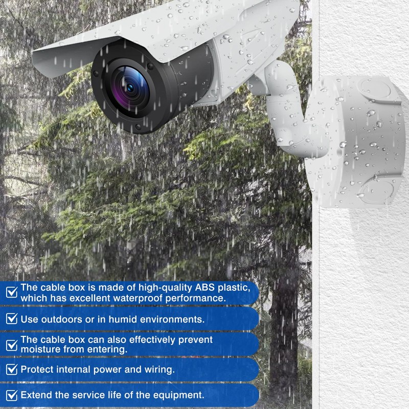 WANDGU 4 Pieces Camera Junction Box: Hemispherical Surveillance Camera Mounting