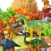 PowerTRC Jurassic Dinosaur Figures Playset with Trees, Rocks, Playmat &