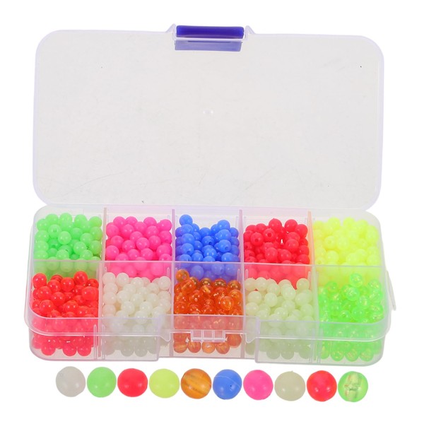 SUPVOX 1000pcs Glow Lure Beads for Fishing Rigs Night Rig