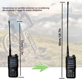 Radtel Aviation Antenna 108-136Mhz, 14.96 Inch Walkie Talkie SMA-Female Air Band Antenna Compatible with Baofeng 5RM Radtel RT-890 RT-470X RT-730 RT-900 RT-860 RT-880 RT-880G RT-4D UV-K5 K6 TD-H3/H8