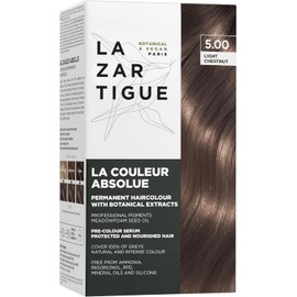 Lazartigue Permanent Haircolour 5.0 I Tinte castaño claro I Sin amoníaco con extractos botánicos y alta concentración de pigmentos I Para todo tipo de cabello I 150 ml