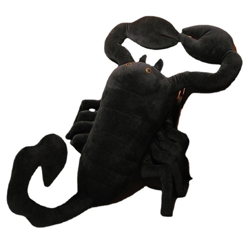Simulation Black Scorpion Plush Toys Animal Dolls Stuffed Soft Real