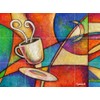 Ceramic Backsplash Tile Mural Coffee Kitchen/Bathroom - Moonlight Diner -