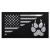 IR Reflective Service Dog Patch US Flag Tactical Dog Paw