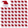 60 Pcs Mini Christmas Lollipop Hat Candy Hat Mini Santa