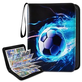 Scrapbook Football Cards, Football Card Folder, Football Trading Card Album, Trading Card Album, Trainer Trading Card Albums, 50 Pages 400 Cards, Compatible with All Types of Cards