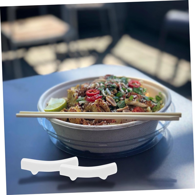 PRETYZOOM Set of 6 Ceramic Chopsticks Rest Fork Spoon Rest