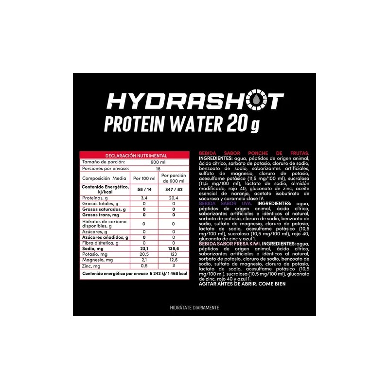 Pack 2 Bebidas De Proteína + Electrólitos Hydrashot Ctc