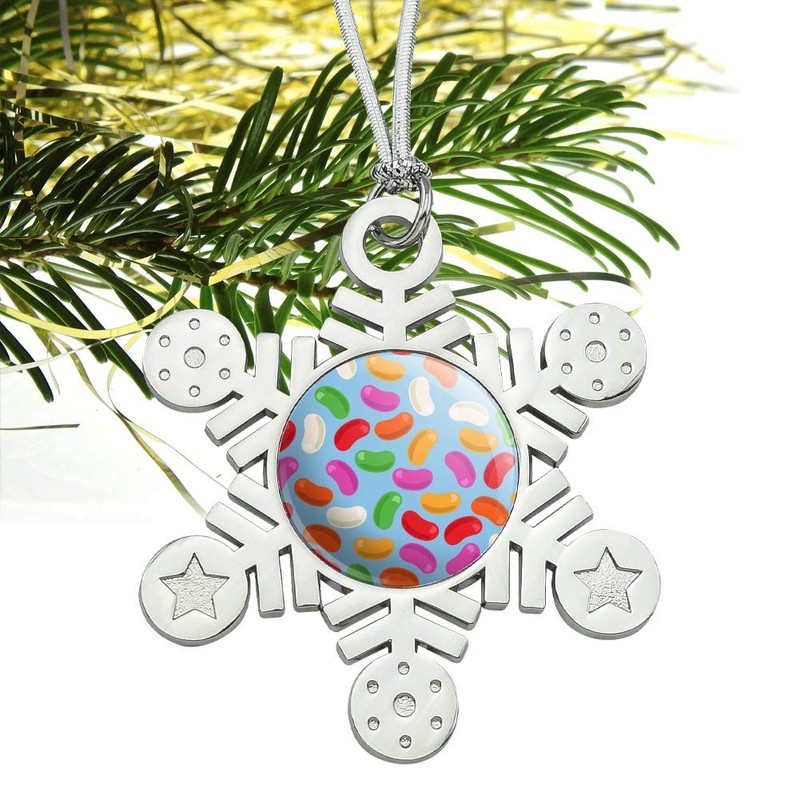 GRAPHICS & MORE Jelly Bean Candy Pattern Metal Snowflake Christmas
