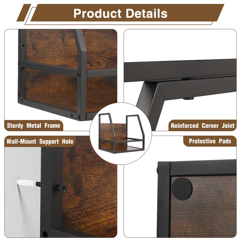Y&M 2 In 1 Vinyl Record Storage Crate, 1PC Wood
