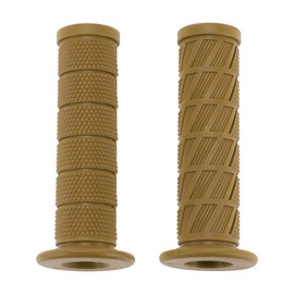 Hihaha 7/8" 22mm 15/16" 24mm Universal Motorcycle Hand Grips Cover Non Slip Rubber Handlebar Grips for Motorcycle Scooter Bicycle Khaki 1 Pair