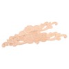 TEHAUX Wood Carved Onlays Appliques 2pcs Rose Flower Decorative Patches