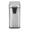 mDesign Small Modern 1.3 Gallon Rectangle Metal Lidded Step Trash