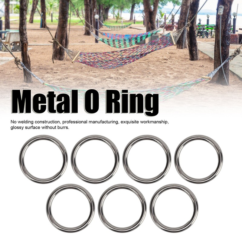 7 Pcs 304 Stainless Steel Metal O Ring Waterproof Rustproof