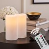 GenSwin Waterproof Outdoor Flameless Candles Battery Operated with Remote Timer,