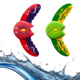 Aatpuss 2 pieces underwater glider, pool toys, diving toy for children, pool, underwater toy beach, floating fish, blue and red, suitable for swimming pools, bathtubs, outdoor areas