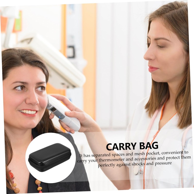 Mobestech Portable Zipper Pouch for Ear Thermometer Protective Case with