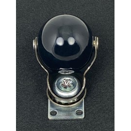 Set of 4 Antique Brass Ball Casters – Black Wheel with Stem & Socket – Smooth 360° Rotation for Furniture, Chairs, and Cabinets – Durable, Stylish, No Brake Design