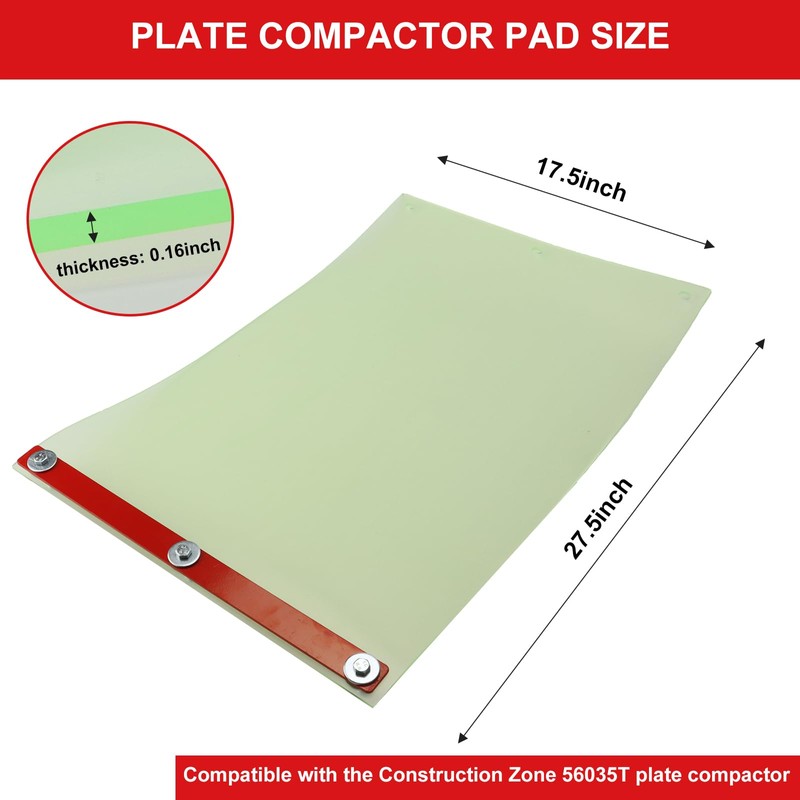 MAYICHUAN Upgraded 56035-047 Plate Compactor Pad for Pavers, Plate Compactor