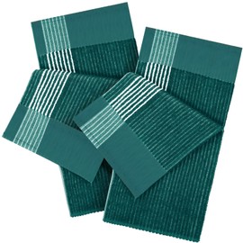 Mixweer 2 Pcs Caddy Golf Towel 22" x 42" Large Caddy Towel Camping Sport Towels Cotton Soft Towels for Man Golf Lovers (Green with White Stripe)