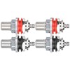 Monosaudio C401R 4Pcs RCA Socket Terminal Pure Copper Rhodium Plated