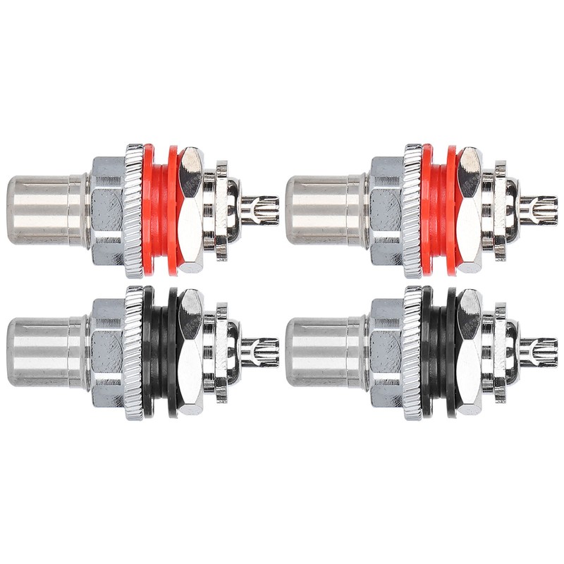Monosaudio C401R 4Pcs RCA Socket Terminal Pure Copper Rhodium Plated
